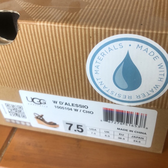 UGG Chocolate D'Alessio Suede Wedge - Picture 9 of 9